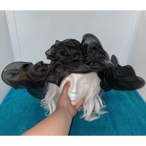 Vintage Kentucky Derby Preakness Belmont Easter Church Hat‎ Black